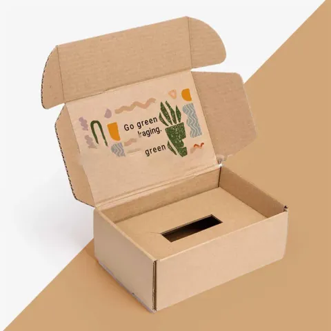 Printed inside on a kraft box
